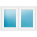 Zweiflügeliges Fenster 123x84 cm Weiß
