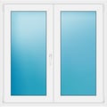 Zweiflügeliges Fenster 128x127 cm Weiß
