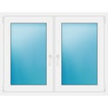 Zweiflügeliges Fenster 130x100 cm Weiß