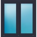 Zweiflügeliges Fenster 130x136 cm Anthrazit seidenglatt