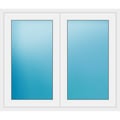 Zweiflügeliges Fenster 135x115 cm Weiß
