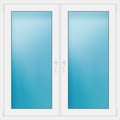 Zweiflügeliges Fenster 136 x 136 cm Weiß