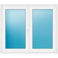 Zweiflügeliges Fenster 136x117,5 cm Weiß