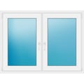 Zweiflügeliges Fenster 140x105 cm Weiß