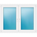 Zweiflügeliges Fenster 140x110 cm Weiß