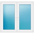 Zweiflügeliges Fenster 140x130 cm Weiß