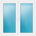 Zweiflügeliges Fenster 140x140 cm Weiß