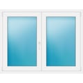 Zweiflügeliges Fenster 142x110 cm Weiß
