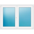 Zweiflügeliges Fenster 143x106 cm Weiß