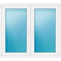 Zweiflügeliges Fenster 144x129 cm Weiß