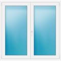 Zweiflügeliges Fenster 149,5x147 cm Weiß