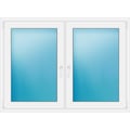 Zweiflügeliges Fenster 150x110 cm Weiß