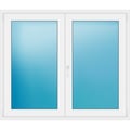 Zweiflügeliges Fenster 150x128 cm Weiß