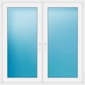Zweiflügeliges Fenster 150x150 cm Weiß