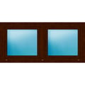 Zweiflügeliges Fenster 151x72 cm Mooreiche genarbt