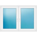 Zweiflügeliges Fenster 156x112 cm Weiß