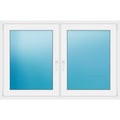 Zweiflügeliges Fenster 157,5x104 cm Weiß