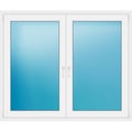 Zweiflügeliges Fenster 160x134 cm Weiß
