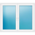 Zweiflügeliges Fenster 160x135 cm Weiß