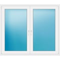 Zweiflügeliges Fenster 160x137 cm Weiß