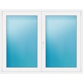 Zweiflügeliges Fenster 164x128 cm Weiß