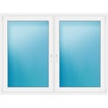 Zweiflügeliges Fenster 179x135,5 cm Weiß
