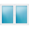 Zweiflügeliges Kunststofffenster 192x142 cm Weiß 
