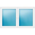 Zweiflügeliges Kunststofffenster 200x123 cm Weiß 