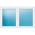 Zweiflügeliges Fenster 200 x 125 cm Weiß