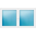 Zweiflügeliges Fenster 210x118,5 cm Weiß