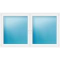 Zweiflügeliges Fenster 215x125 cm Weiß