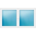 Zweiflügeliges Fenster 218x123 cm Weiß
