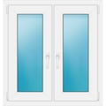Zweiflügeliges Fenster 90x96 cm Weiß