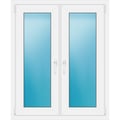 Zweiflügeliges Kunststofffenster 98x120 cm Weiß 