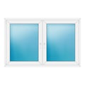 Zweiflügeliges Fenster 172x110 cm Weiß