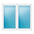 Zweiflügeliges Fenster 186x164 cm Weiß