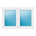 Zweiflügeliges Fenster 146x98 cm Weiß