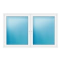 Zweiflügeliges Fenster 205x130 cm Weiß