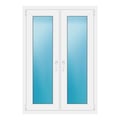 Zweiflügeliges Fenster 94x136 cm Weiß