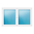 Zweiflügeliges Fenster 187x117 cm Weiß