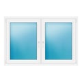 Zweiflügeliges Fenster 160x106 cm Weiß