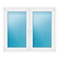 Zweiflügeliges Fenster 146x124 cm Weiß