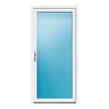 Nebeneingangstür 100x206 cm Weiß Vollglas