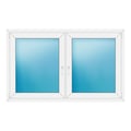 Zweiflügeliges Fenster 166x102 cm Weiß