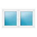 Zweiflügeliges Fenster 158x92 cm Weiß