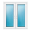 Zweiflügeliges Fenster 110x126 cm Weiß