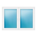 Zweiflügeliges Fenster 175x125 cm Weiß