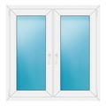 Zweiflügeliges Fenster 116x118 cm Weiß