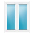 Zweiflügeliges Fenster 126x150 cm Weiß
