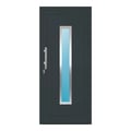 Aluminium Haustür 95x215 cm Anthrazitgrau RAL 7016 Prezo Top 05 